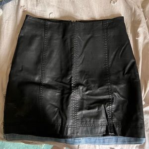 Free people leather skirt